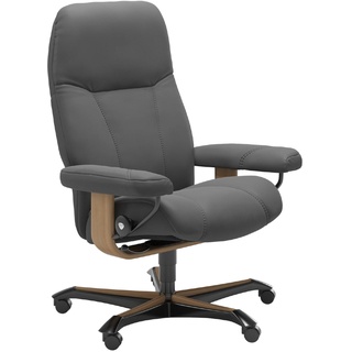 STRESSLESS Bürostuhl Consul Office Leder Grau Batick Grey M (Medium)