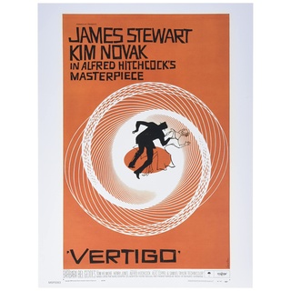 onthewall Vertigo Alfred hitchcok Film Film 30 x 40 cm Poster Kunstdruck