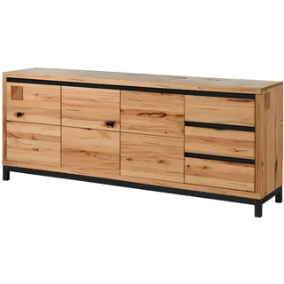 MASSIVMOEBEL24.DE Sideboard 210 x 85 x 45 cm Schwarz