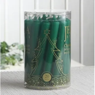 CandleCorner Premium-Baumkerzen Trend (20er Dose), Forest-grün