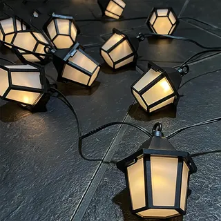 Solar Lichterkette Aussen,KINGCOO Wasserdicht 16,4ft 20LED Vintage Hanging Pavillon Lantern Decorative Lichterkette 8Modi für Außen/Innen Terrasse Garten Hinterhof Party Weihnachten (Warmweiß)