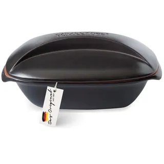 RÖMERTOPF Bräter CULINARIO Bräter, 3 Liter, Keramik (Set), aus Naturton schwarz