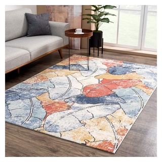 Teppich Mista 2553, Carpet City, rechteckig, Höhe: 9 mm, Kurzflor, Floral, Multicolor, Weich bunt 120 cm x 170 cm x 9 mm