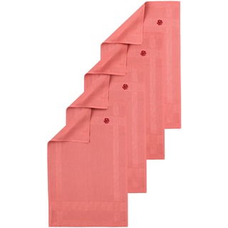 ROSELINE Mikrofaser Handtücher Küchentücher für den täglichen Einsatz Saugstarke & fusselfreie Geschirrtücher Putzlappen 4er Putztücher Set 42 x 68 cm (Rot)