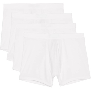 Marc O'Polo, Herren, Unterhosen, 4er Pack Iconic Rib Organic Cotton Long Short / Pant, Weiss, (S, 4er Pack)
