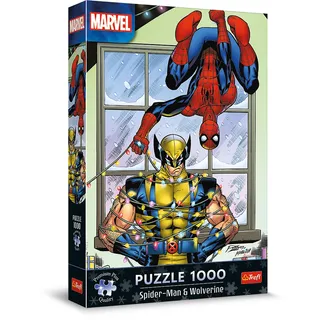 Trefl - Puzzle 1000 Teile Spider-Man & Wolverine: Weihnachten Premium Plus