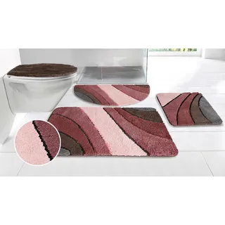 Badematte OTTO HOME "Josie, Badvorleger, Badezimmer Teppich" Gr. 3, rosa (beere), H:20mm, Polyester, Badematten, Badematte, Badteppich, Badematten, rechteckig, rund & als 3-tlg. Set erhältlich