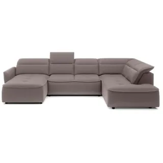 Wohnlandschaft Murillo Stoff Grau Taupe