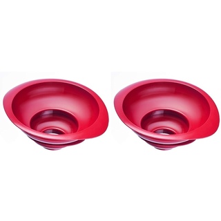 Westmark 2 Einmach-/Marmeladen-Trichter, Trichter-Set, Einfüllstutzen-Durchmesser: 4,2/7,5 cm, Kunststoff, Rot, 11552270 (Packung mit 2)