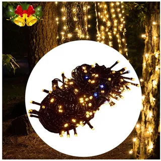 Qualra LED-Lichterkette 20M Weihnachtslichterkette 156/200LEDs Lichterkette Außen, für Weihnachten Party Garten Innen Deko
