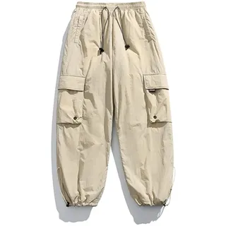 TDHLW Beige,M, Herren Snowboardhose wasserdichte Baggy Skihose Snowboard Outdoor Wanderhose füR Wintersport
