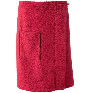 CelinaTex Funlike Kilt kurz S/M bordeaux Baumwolle Saunakilt Frottee Sarong Saunatuch Saunasarong - S/M Herren