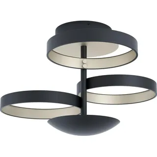 EGLO Gromola 3 flg. rund Schwarz/Beige