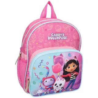 dreamworks gabby’s dollhouse Kinderrucksack Kinder Rucksack The Party Starts Meow mit Seitentaschen rosa