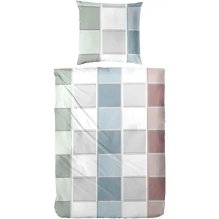 Primera Karo Mako-Satin Blau 155 x 220 cm + 80 x 80 cm