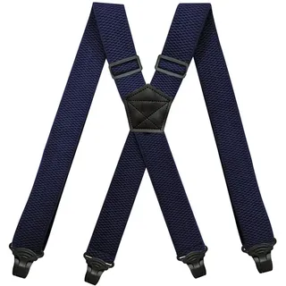 YYKSYDPT Hosenträger für Herren mit sehr starken 4 Kunststoff-Clips, 38 mm breit, Hosenträger, X-Stil, verstellbare Hosenträger - Einheitsgröße