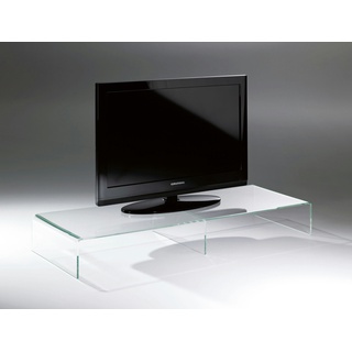 Hochwertiger Acryl-Glas TV-Tisch, TV-Rack, klar, 80 x 40 cm, H 15 cm, Acryl-Glas-Stärke 8 mm
