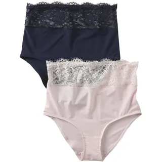 ENVIE DE FRAISE 2er-Pack Umstands-Slips mit Spitze, hohe Taille marine 36/38 - 36-38 Große Größen