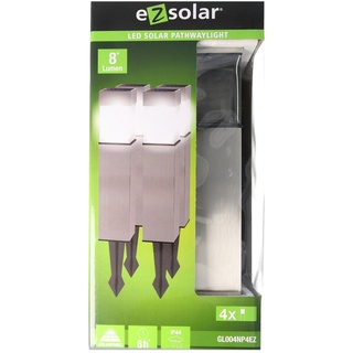 8er Set LED Solar-Wegeleuchte mit bis zu 5 Lumen, rostfreier Edelstahl, mit Standard NiMH Akku, bauähnlich GL004NP4DU