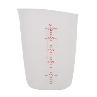Silikon-Messbecher, Visuelle Weiche Messbecher Mit Präziser Skala, Transparente, Antihaftbeschichtete Silikon-Rührbecher Zum Kochen/Backen/Kunstwachsen/Schmuckherstellung, Labor-Flüssigkei(250ml)