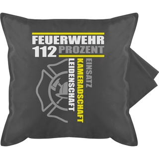 Kissenbezüge Feuerwehr 112 Prozent - Einsatz Kameradschaft Leidenschaft - Freiwilli, Shirtracer (1 Stück), Feuerwehr