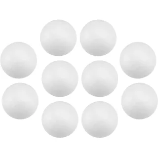 HOODANCOS 10 Stück 7 cm Polystyrol Kugeln Weiß Zum Bemalen Weihnachtskugeln Styropor Bastelball Für Kreative DIY Weihnachtsdeko Und Modellierungsprojekte