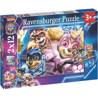Ravensburger Puzzle 2 x 12 Teile Kinder Puzzle PAW Patrol The Mighty Movie 05721, 12 Puzzleteile