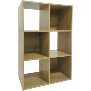 Hti-Living Bücherregal 6090 1-tlg. 6 Regalfächer 60 x 90 x 30 cm Braun