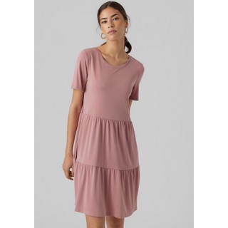 Vero Moda Jerseykleid VMFILLI CALIA SS SHORT DRESS rosa XS (34)