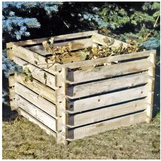 LoggyLand Holz Kompostsilo Bausatz 120x120x70cm