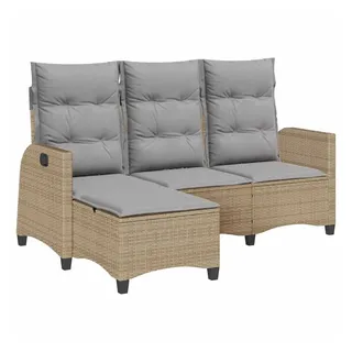 vidaXL Gartenlounge-Set Loungesofa beige