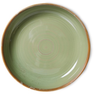 HKliving - Chef Ceramics tiefer Teller, Ø 19,3 cm, moss green