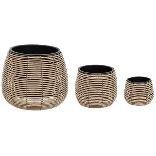 ATMOSPHERA CREATEUR D'INTERIEUR Blumentöpfe in verschiedenen Größen, 3er-Set töpfe cam - Beige