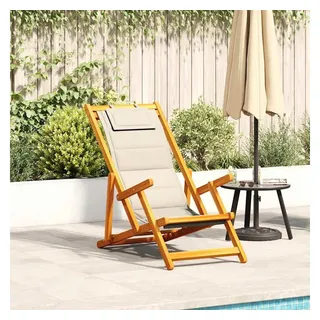 vidaXL Gartenstuhl 20 x 96 x 96 cm creme 1 St.