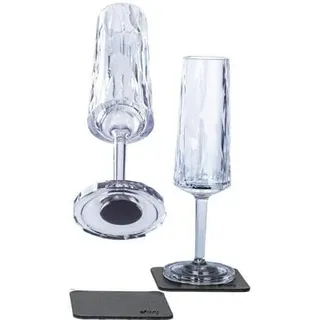silwy Magnet Sektgläser, Kunststoff, 150ml, 2er Set