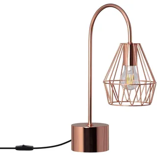 LEDKIA Tischlampe Fugalaau Kupfer | Modernes Design | E27 kompatibel für warmes, kaltes Licht | Vielseitig für Wohnzimmer, Küche, Schlafzimmer | 470x330x170 mm
