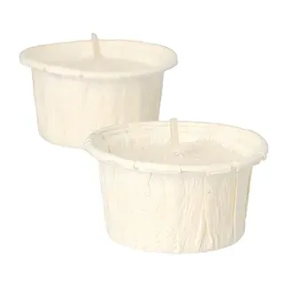 50 Teelichte Ø 42 mm · 25 mm weiss nachhaltig, in Papierhülle