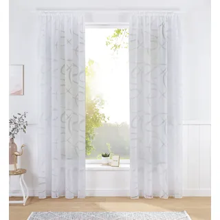 Bruno Banani Gardine BRUNO BANANI "Tilo" Gr. 2, weiß, B:140cm H:175cm, Ausbrenner, Polyester, Viskose, Gardinen, Gardine, transparent, Ausbrenner, gewebt, verschiedene Größen