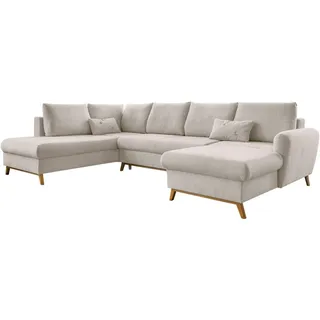 miuform Eckcouch Polyester 8-Sitzer Beige
