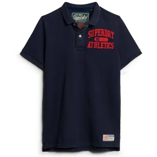 Superdry Poloshirt Herren Poloshirt Baumwolle Vintage Athletic Polo blau 2XL