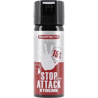 Perfecta Pfefferspray Stop Attck Extreme, Tierabwehrspray 50 ml, Abwehrspray ideal zur Selbstverteidigung von Tieren, 5 m Sprühweite