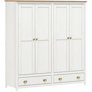 Möbilia Drehtürenschrank Salgen 176 x 185 x 54 cm Braun/Weiß