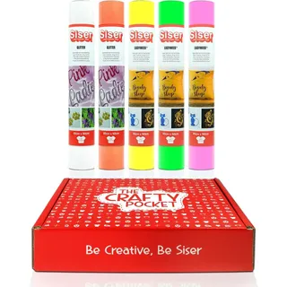 Siser Siser® Crafty Pocket Fluo Transferfolien farbsortiert 30,0 x 50,0 cm, 5 Rollen