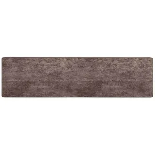 vidaXL Teppichläufer MARSA Grau 400 x 80 cm Polyester und PVC