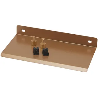 FibroTech Regal Klein - RAL 1004 (L19.4 x B11 x H2.4 cm, Farbe Messing, aus Stahl, minimalistisches Design, Pulverbeschichtet, Wandregal, Zubehör Akustikpaneele) 2502880
