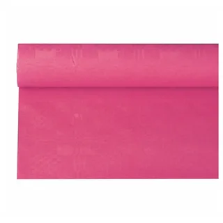 Papstar Papiertischtuch mit Damastprägung 6 m x 1,2 m Fuchsia