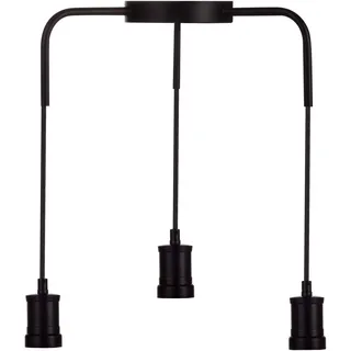 LUXULA 3-flg. E27 150 cm schwarz