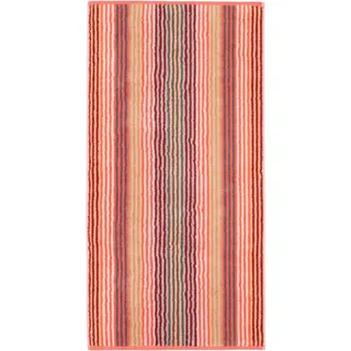 CAWÖ Unique Streifen 944 Handtuch 50 x 100 cm koralle