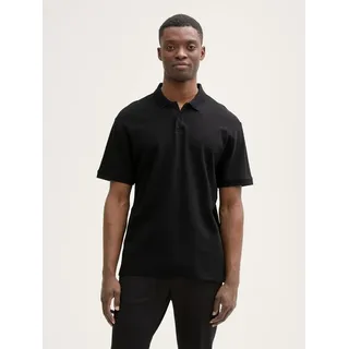 Tom Tailor Relaxed Structured Kurzarm-poloshirt Black XL