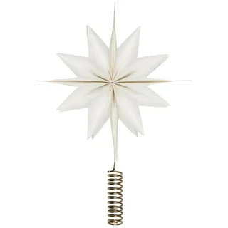 IB Laursen Weinachtsbaumspitze, Christbaumstern Papier, Ø 25 cm, Tiefe 5 cm, weiß